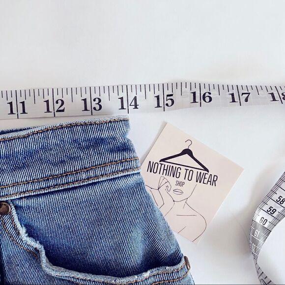 ⭕️ VERSACE JEANS Denim Shorts Logo Blue Pink - Picture 5 of 7